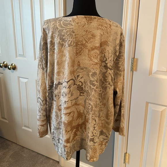 Alfred Dunner sparkle shimmer three-quarter sleeves sweater lightweight EUC - Picture 4 of 9